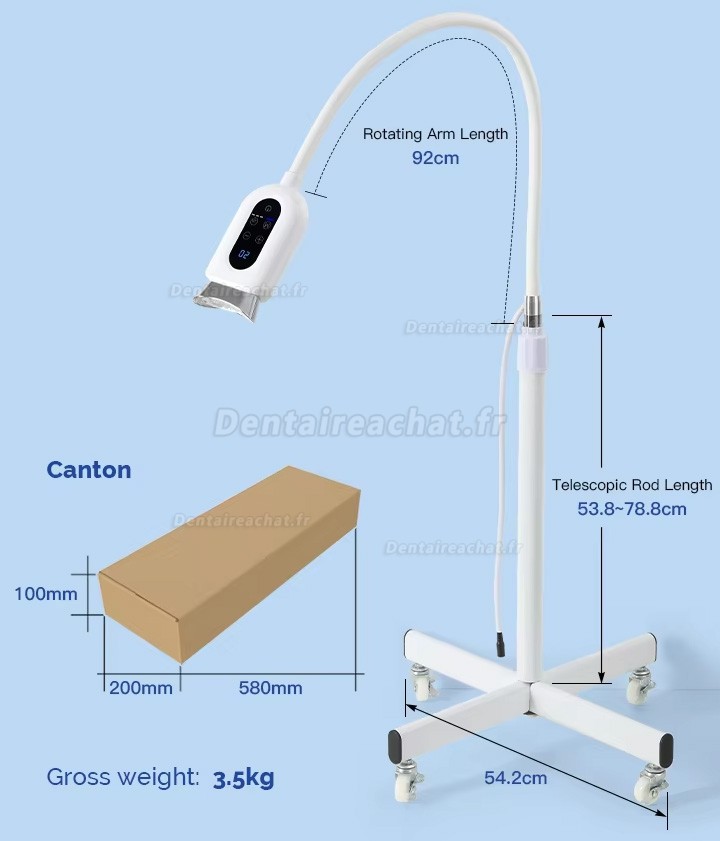 Lampe de blanchiment dentaire LED Bonin BM01-C (lumière 3 couleurs, sur pied)